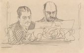 В.А. СЕРОВ. В четыре руки. С.П. Дягилев и И.С. Остроухов за роялем. 1902