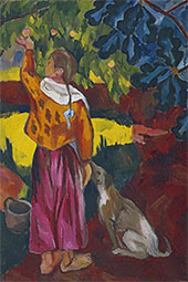Н.С. ГОНЧАРОВА. Сбор плодов. 1908