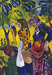 Н.С. ГОНЧАРОВА. Сбор плодов. 1908