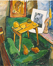Н.С. ГОНЧАРОВА. Фрукты и гравюра. (В мастерской художницы). 1907–1908