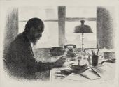 Георгий Семенович ВЕРЕЙСКИЙ. Портрет И.А. Орбели в кабинете в Эрмитаже. 1942