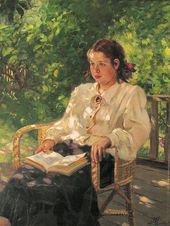 Александр Михайлович ГЕРАСИМОВ. Портрет дочери в саду. 1951