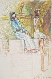 Александр Андреевич ЛИВАНОВ (род. 1938). Сидящие фигуры. 1985
