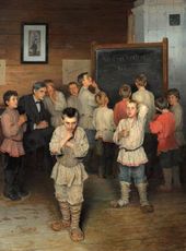 Николай БОГДАНОВ-БЕЛЬСКИЙ. Устный счет. В народной школе С.А. Рачинского. 1895