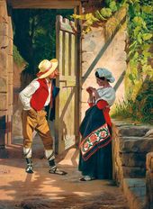 Евграф СОРОКИН. Свидание. 1858