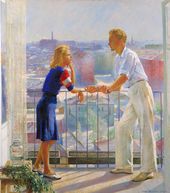 Петр ВИЛЬЯМС. Весна. Портрет А.С. Мартинсон и А.Д. Понсова. 1947