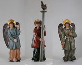 Ангел с копьем. Страстной ангельский чин из композиции «Распятие с предстоящими». Вторая половина XVIII века