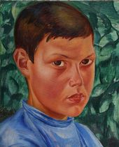 Кузьма ПЕТРОВ-ВОДКИН (1878–1939). Портрет мальчика. 1913