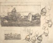 Виктор Михайлович ВАСНЕЦОВ. Наброски к картине «Витязь на распутье». Конец 1870-х - начало 1880-х