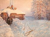 Аполлинарий Михайлович ВАСНЕЦОВ. Баня зимой. 1919
