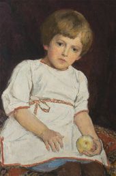 ВИКТОР МИХАЙЛОВИЧ ВАСНЕЦОВ. Портрет внука Вити с яблоком. 1921