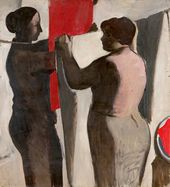 АНДРЕЙ ВЛАДИМИРОВИЧ ВАСНЕЦОВ. Вешают белье. 1960