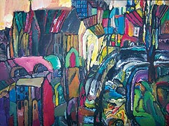Александр Драговой. Канал, текущий к домам Хундертвассера Александр Драговой. Канал, текущий к домам Хундертвассера.