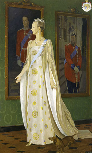 Дмитрий Жилинский. Портрет королевы Дании Маргрете II, 1993 Дмитрий Жилинский. Портрет королевы Дании Маргрете II, 1993