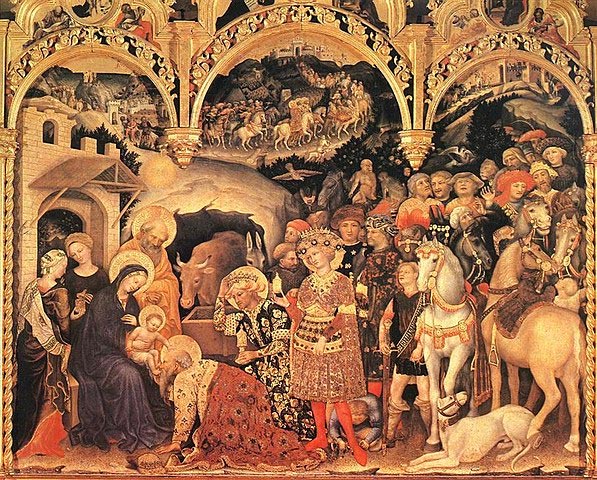 Джентиле да Фабриано, Поклонение волхвов, 1423, Галерея Уффици, Флоренция
