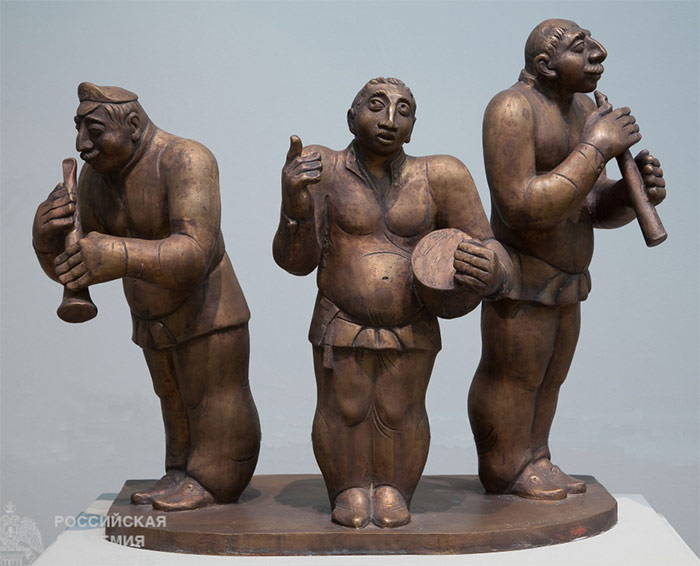 З.К. Церетели. Горожане (Музыканты). 2004. Бронза. Собрание ГТГ