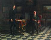 Петр I допрашивает царевича Алексея Петровича в Петергофе. 1871 Петр I допрашивает царевича Алексея Петровича в Петергофе. 1871