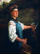 Портрет А.И. Слюсаревой (Гапка с волами). 1875 (?) Портрет А.И. Слюсаревой (Гапка с волами). 1875 (?)