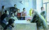 В.Э. БОРИСОВ-МУСАТОВ. Н.Н. Ге со своими учениками. 1894 В.Э. БОРИСОВ-МУСАТОВ. Н.Н. Ге со своими учениками. 1894
