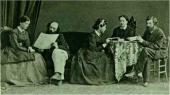 O.H. Повало-Швейковская, H.H. Ге, В.Н. Бакунина, А.П. Ге, Т.Н. Повало-Швейковекий. Флоренция. Конец 1860-х O.H. Повало-Швейковская, H.H. Ге, В.Н. Бакунина, А.П. Ге, Т.Н.Повало-Швейковекий