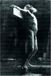 H.H. Ге в позе распятого Христа. Хутор Ивановский. Март 1892 H.H. Ге в позе распятого Христа. Хутор Ивановский. Март 1892