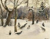 Пейзаж с воронами. 1880-е Пейзаж с воронами. 1880-е