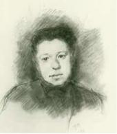Е.Д.Поленова. Рисунок И.С. Остроухова. 1884