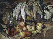 Константин КОРОВИН Рыбы, вино и фрукты. 1916