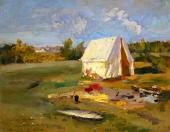 Утро. Охотничья палатка. 1914 Утро. Охотничья палатка. 1914