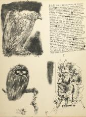 Лист из книги Pablo Picasso. Poèmes et Lithographies