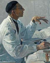 ПОРТРЕТ С.С. ЮДИНА. 1935. Фрагмент.