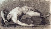 АЛЕКСАНДР ИВАНОВ. НАТУРЩИК ЛЕЖАЩИЙ. 1820–1821