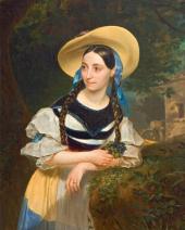 КАРЛ БРЮЛЛОВ. ПОРТРЕТ ПЕВИЦЫ ФАННИ ПЕРСИАНИ. 1834