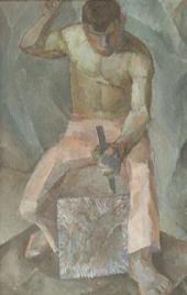 НЕИЗВЕСТНЫЙ ХУДОЖНИК XX ВЕКА (Ю.А. Васнецов ? 1900-1973). КАМЕНОТЕС. 1926 НЕИЗВЕСТНЫЙ ХУДОЖНИК XX ВЕКА (Ю.А. Васнецов ? 1900-1973). КАМЕНОТЕС. 1926
