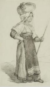 ИТАЛЬЯНКА С НОШЕЙ НА ГОЛОВЕ (ИТАЛЬЯНКА ИЗ ОЛЕВАНО). КОНЕЦ 1820-Х. ИЗ «ИТАЛЬЯНСКОГО АЛЬБОМА» ИТАЛЬЯНКА С НОШЕЙ НА ГОЛОВЕ (ИТАЛЬЯНКА ИЗ ОЛЕВАНО). КОНЕЦ 1820-Х. ИЗ «ИТАЛЬЯНСКО