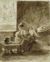 ИТАЛЬЯНКА У КОЛЫБЕЛИ. 1832 (?). ИЗ «ИТАЛЬЯНСКОГО АЛЬБОМА» ИТАЛЬЯНКА У КОЛЫБЕЛИ. 1832 (?). ИЗ «ИТАЛЬЯНСКОГО АЛЬБОМА»