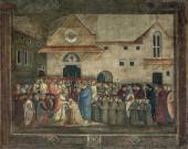 БИЧЧИ ДИ ЛОРЕНЦО (1373–1452). ПАПА МАРТИН V ОСВЕЩАЕТ ЦЕРКОВЬ САНТ-ЭДЖИДИО В 1420 ГОДУ. ок. 1424 БИЧЧИ ДИ ЛОРЕНЦО (1373–1452) ПАПА МАРТИН V ОСВЕЩАЕТ ЦЕРКОВЬ САНТ-ЭДЖИДИО В 1420
