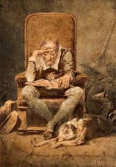 Михаил (Михай) ЗИЧИ. За чтением. Старик («Ночь»). 1867 Михаил (Михай) ЗИЧИ. За чтением. Старик («Ночь»). 1867