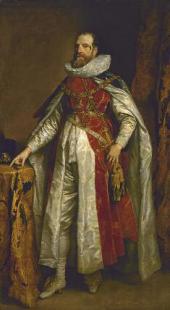 АНТОНИС ВАН ДЕЙК (1599–1641). ПОРТРЕТ ГЕНРИ ДЭНВЕРСА, ГРАФА ДЕНБИ, В КОСТЮМЕ КАВАЛЕРА ОРДЕНА ПОДВЯЗКИ. Конец 1630-х АНТОНИС ВАН ДЕЙК (1599–1641). ПОРТРЕТ ГЕНРИ ДЭНВЕРСА, ГРАФА ДЕНБИ, В КОСТЮМЕ КАВ