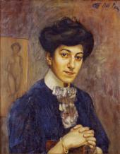 Кузьма ПЕТРОВ-ВОДКИН. Портрет жены художника. 1906