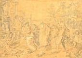 Апостол Иоанн Богослов, проповедующий на острове Патмос. Эскиз. 1840-е