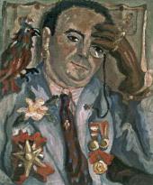КАРЛО ЛЕВИ. ПОРТРЕТ ФИЛИППО ДЕ ПИСИСА С ПОПУГАЕМ. 1933 КАРЛО ЛЕВИ. ПОРТРЕТ ФИЛИППО ДЕ ПИСИСА С ПОПУГАЕМ. 1933
