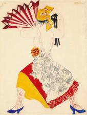 Испанка с веером. 1916 Испанка с веером. 1916