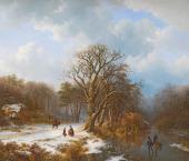 Баренд Куккук. Зимний пейзаж. 1837 Баренд Куккук. Зимний пейзаж. 1837