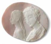 Женщина и девочка. 1920-е. Камея Женщина и девочка. 1920-е. Камея