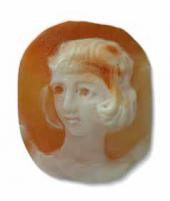 Голова девушки. 1920-е. Камея Голова девушки. 1920-е. Камея