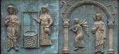 Фрагмент фриза «Беседа с Самарянкой». Зал Познания Добра и Зла. Атриум «Галерея искусств Зураба Церетели» , Москва 1999–2001 Фрагмент фриза «Беседа с Самарянкой». Зал Познания Добра и Зла. Атриум «Галерея