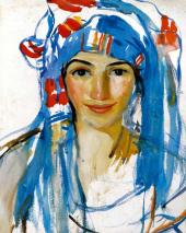 З.Е. Серебрякова. Автопортрет в шарфе. 1911