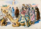 З.Е. Серебрякова. Рынок с верблюдами. Марракеш. 1932