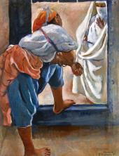 З.Е. Серебрякова. Марокко. Фигуры в дверях. 1928